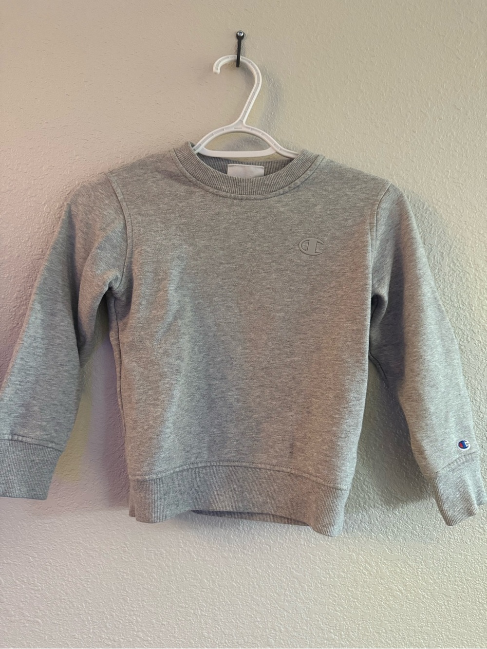 Champion Kids Light Gray Crewneck Sweatshirt
